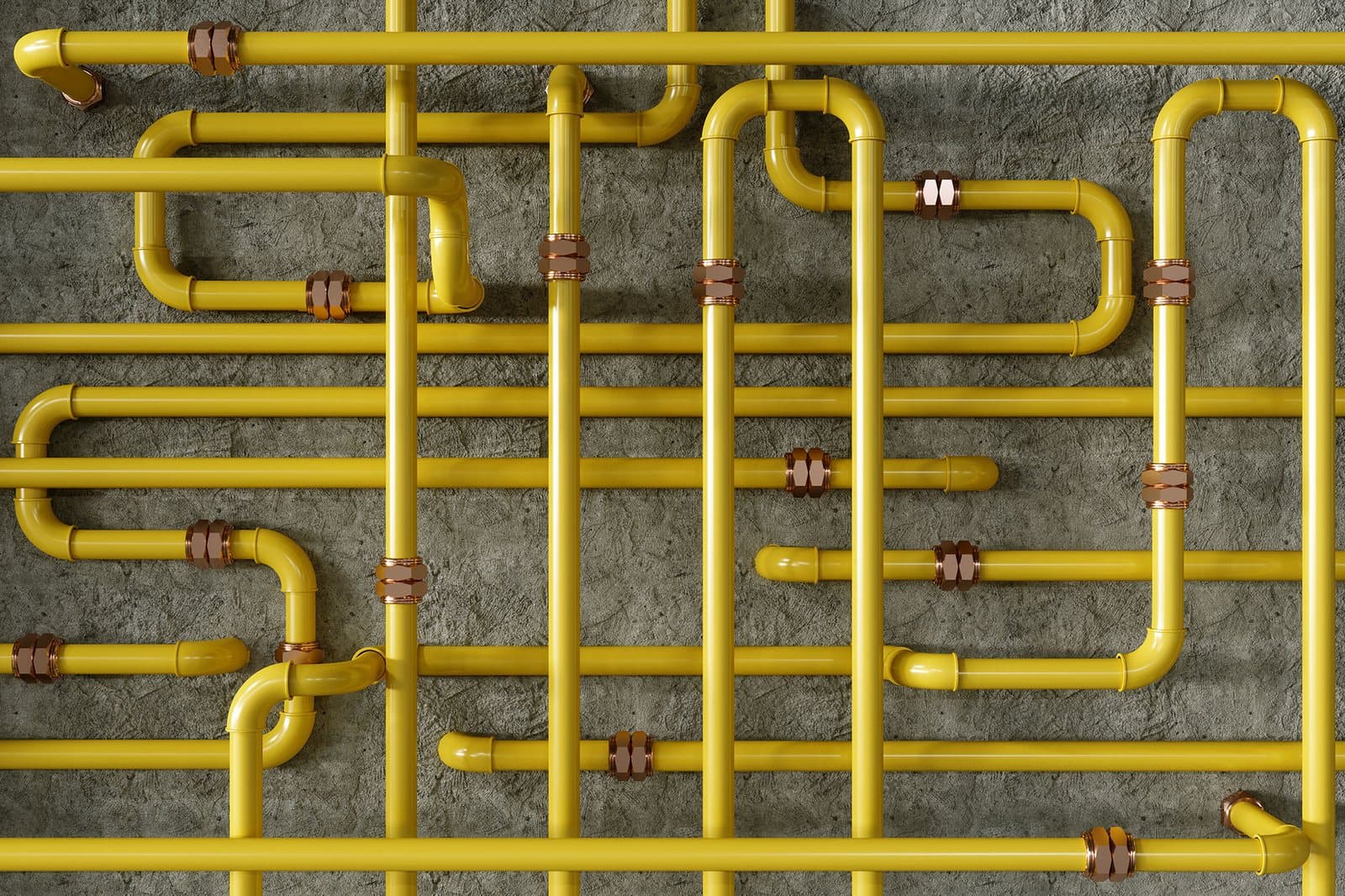 Industrial process piping in a control system environment