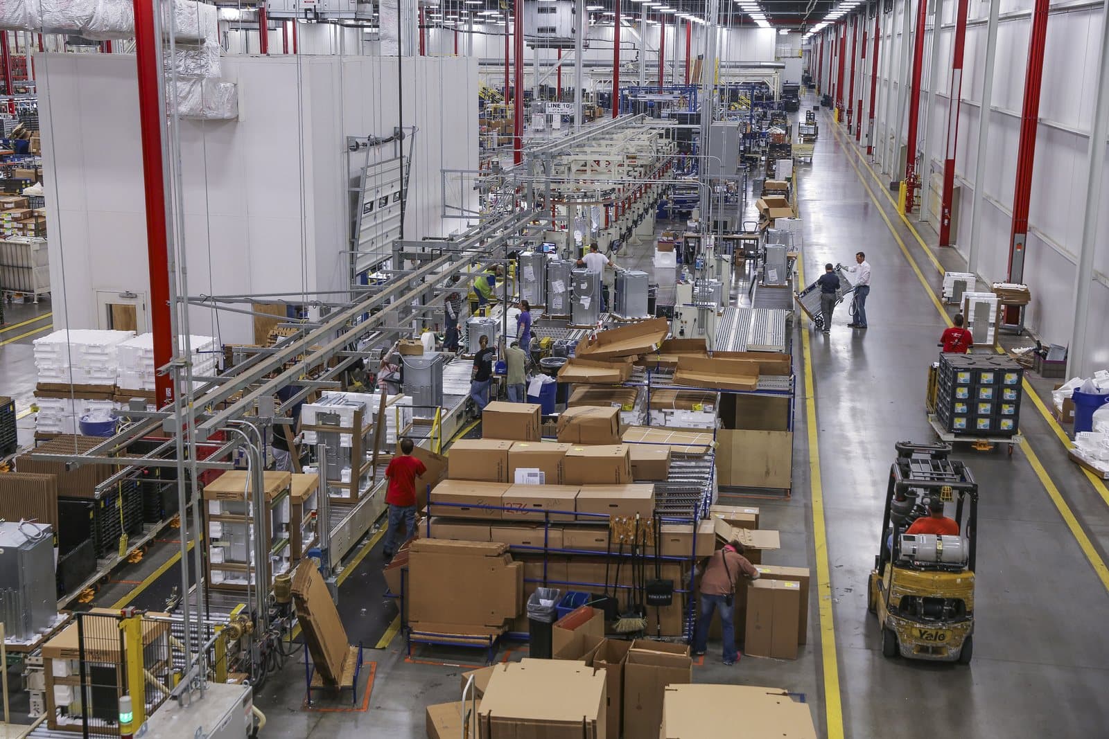 Operations staff on a working industrial floor